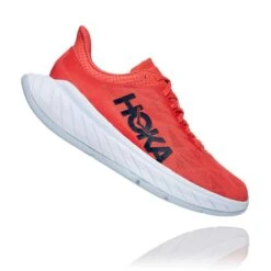 Hoka One One Hoka | Women's Carbon X 2 Running Shoes - Hot Coral -Deals Sportswear Store 1113527HCBI F hoka carbonx2 rightangle