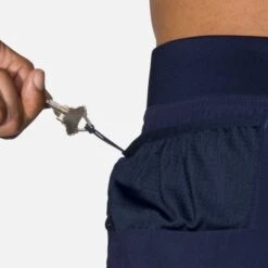 Brooks | Men's Sherpa 7" 2-in-1 Short - Navy -Deals Sportswear Store 211333451 M brooks sherpa7in2in1short keypocket