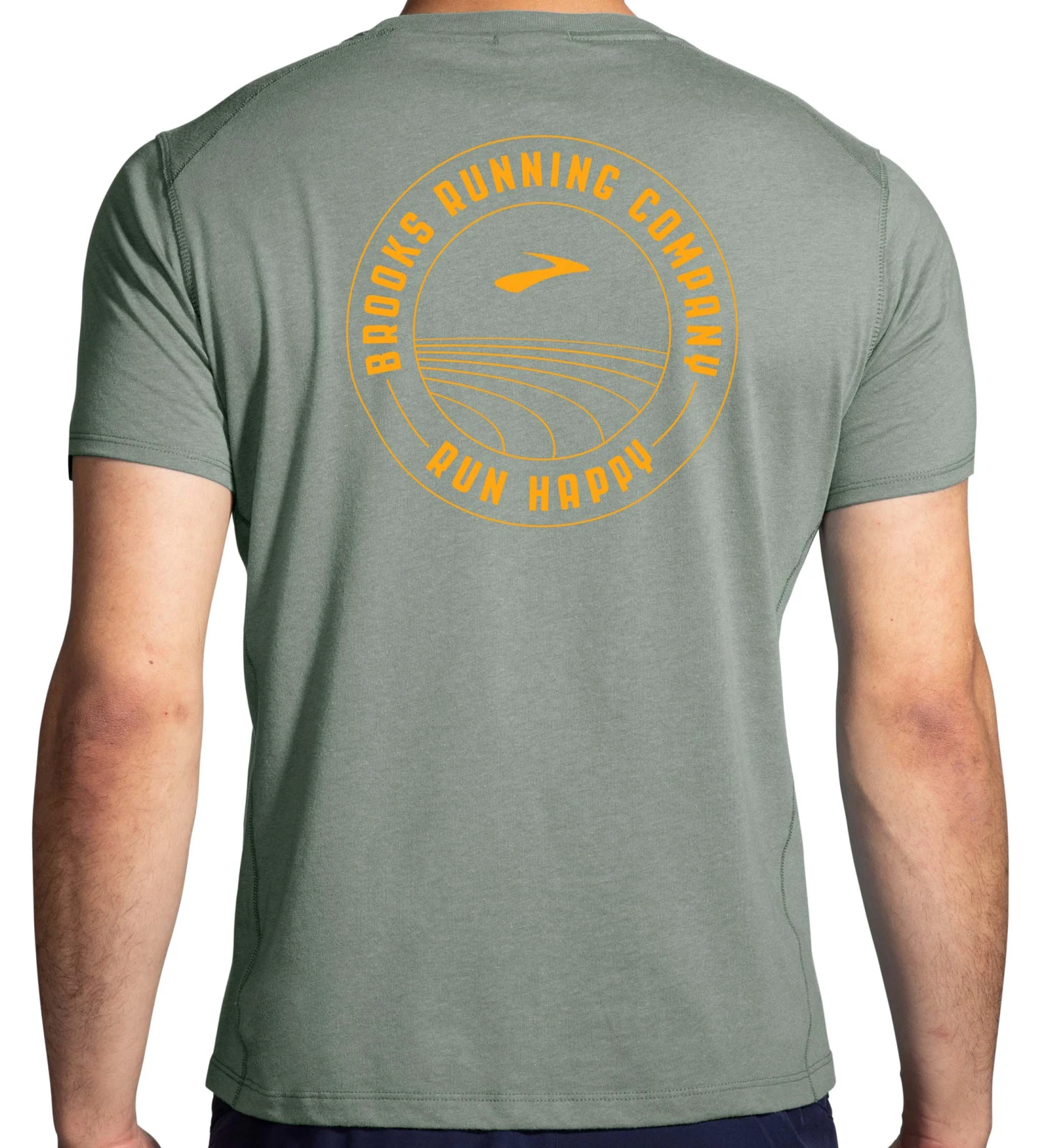 Brooks | Men's Distance Short Sleeve 2.0 - Pebble 4 Brooks | Men's Distance Short Sleeve 2.0 - Pebble - Image 2