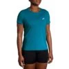 Brooks | Women's Distance Short Sleeve 2.0 - Heather Lagoon 1 Brooks | Women's Distance Short Sleeve 2.0 - Heather Lagoon -Deals Sportswear Store 221614463 W Brooks DistanceShortSleeve2.0 frontonbody