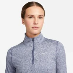 Nike | Women's Dri-FIT Element 1/2-Zip Running Top - Diffused Blue -Deals Sportswear Store CU3220 491 W Nike DFElementTopHZ neck
