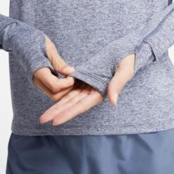 Nike | Women's Dri-FIT Element 1/2-Zip Running Top - Diffused Blue -Deals Sportswear Store CU3220 491 W Nike DFElementTopHZ sleeve