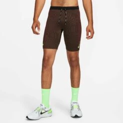 Nike | Men's Dri-Fit ADV Aeroswift Half Tight -Deals Sportswear Store DM4622 014 M Nike Dri FitADVAeroswiftHalfTight frontonbody2