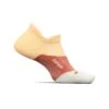 Feetures | Unisex Elite Light Cushion No Show Tab - Electric Peach -Deals Sportswear Store E50540 Feetures EliteLightCushionNoShowTab