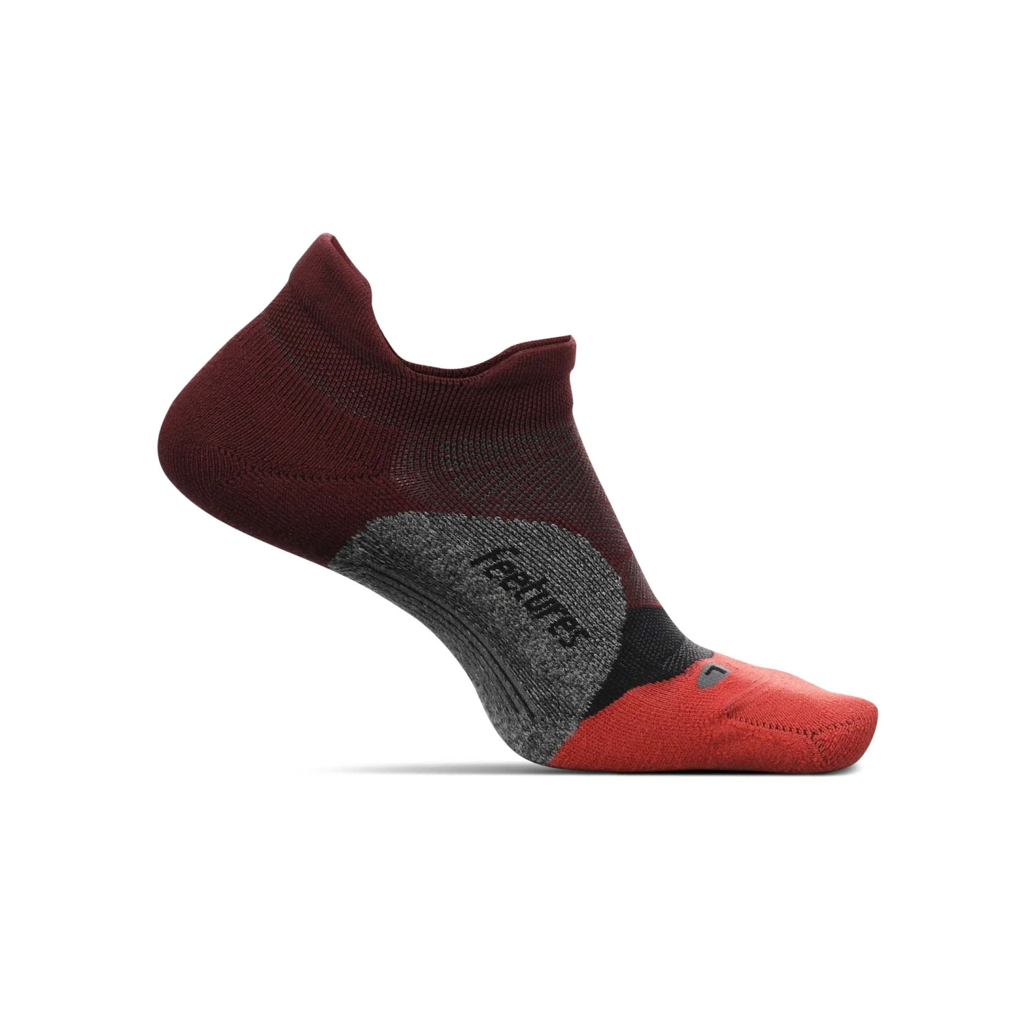 Feetures | Unisex Elite Light Cushion No Show Tab - Dark Cherry 3 Feetures | Unisex Elite Light Cushion No Show Tab - Dark Cherry