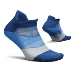 Feetures | Unisex Elite Light Cushion No Show Tab - Buckle Up Blue