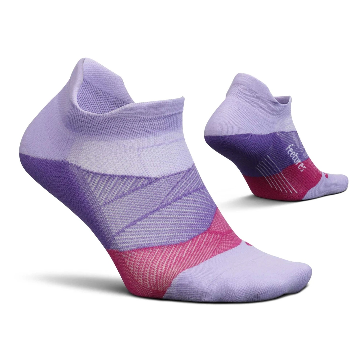 Feetures | Unisex Elite Ultra Light No Show Tab - Lace Up Lavender 3 Feetures | Unisex Elite Ultra Light No Show Tab - Lace Up Lavender
