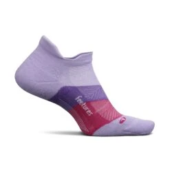 Feetures | Unisex Elite Max Cushion No Show Tab - Lace Up Lavender -Deals Sportswear Store EC502579 Feetures EliteMaxCushionNoShowTab side