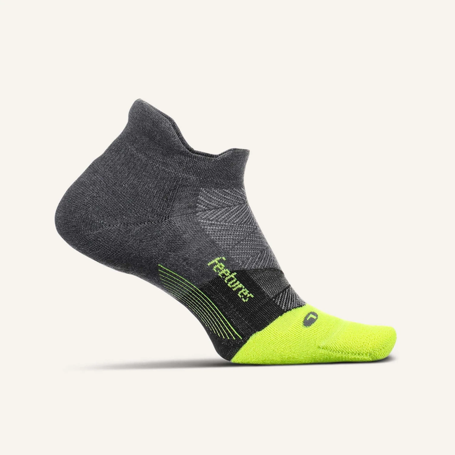 Feetures | Unisex Elite Max Cushion No Show Tab - Glowing Gray 3 Feetures | Unisex Elite Max Cushion No Show Tab - Glowing Gray