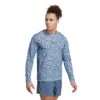 Adidas | Men's Terrex Primeblue Trail Graphic Longsleeve - Blue Dawn -Deals Sportswear Store HZ1323 M adidas TerrexPrimeblueTrailGraphicLongsleeve front