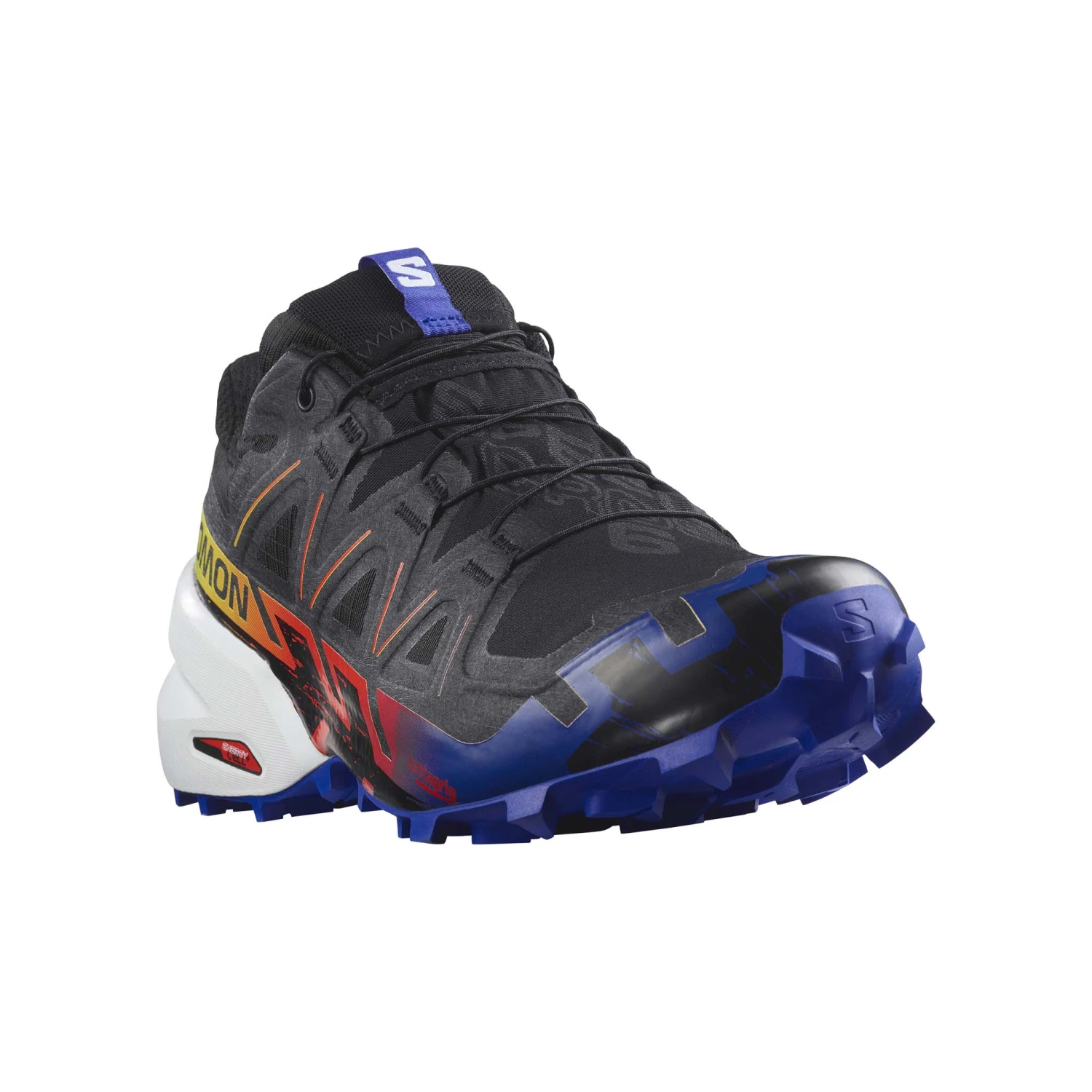 Salomon | Men's Speedcross 6 GTX Blue Fire Running Shoes - Black 6 Salomon | Men's Speedcross 6 GTX Blue Fire Running Shoes - Black - Image 4