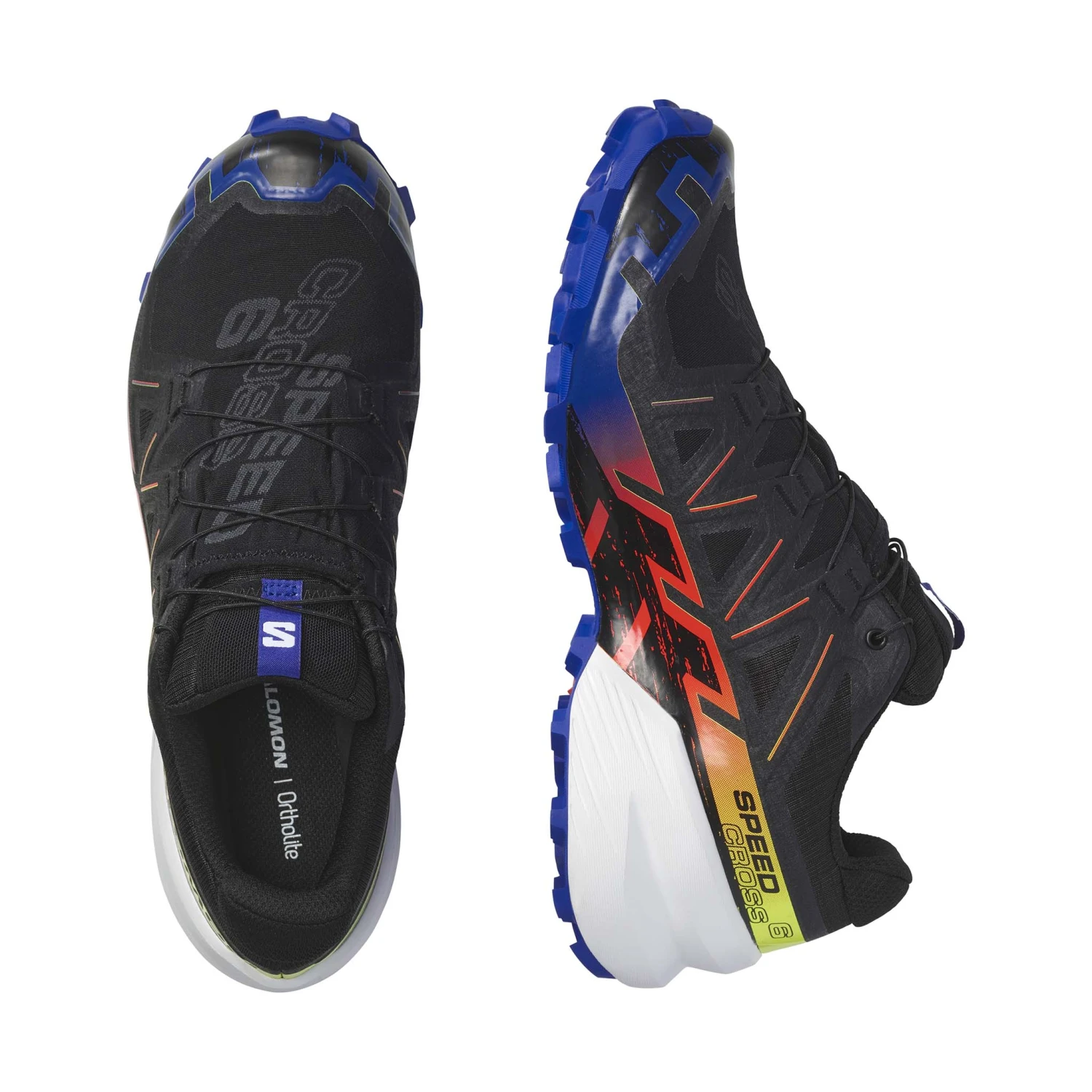 Salomon | Men's Speedcross 6 GTX Blue Fire Running Shoes - Black 4 Salomon | Men's Speedcross 6 GTX Blue Fire Running Shoes - Black - Image 2