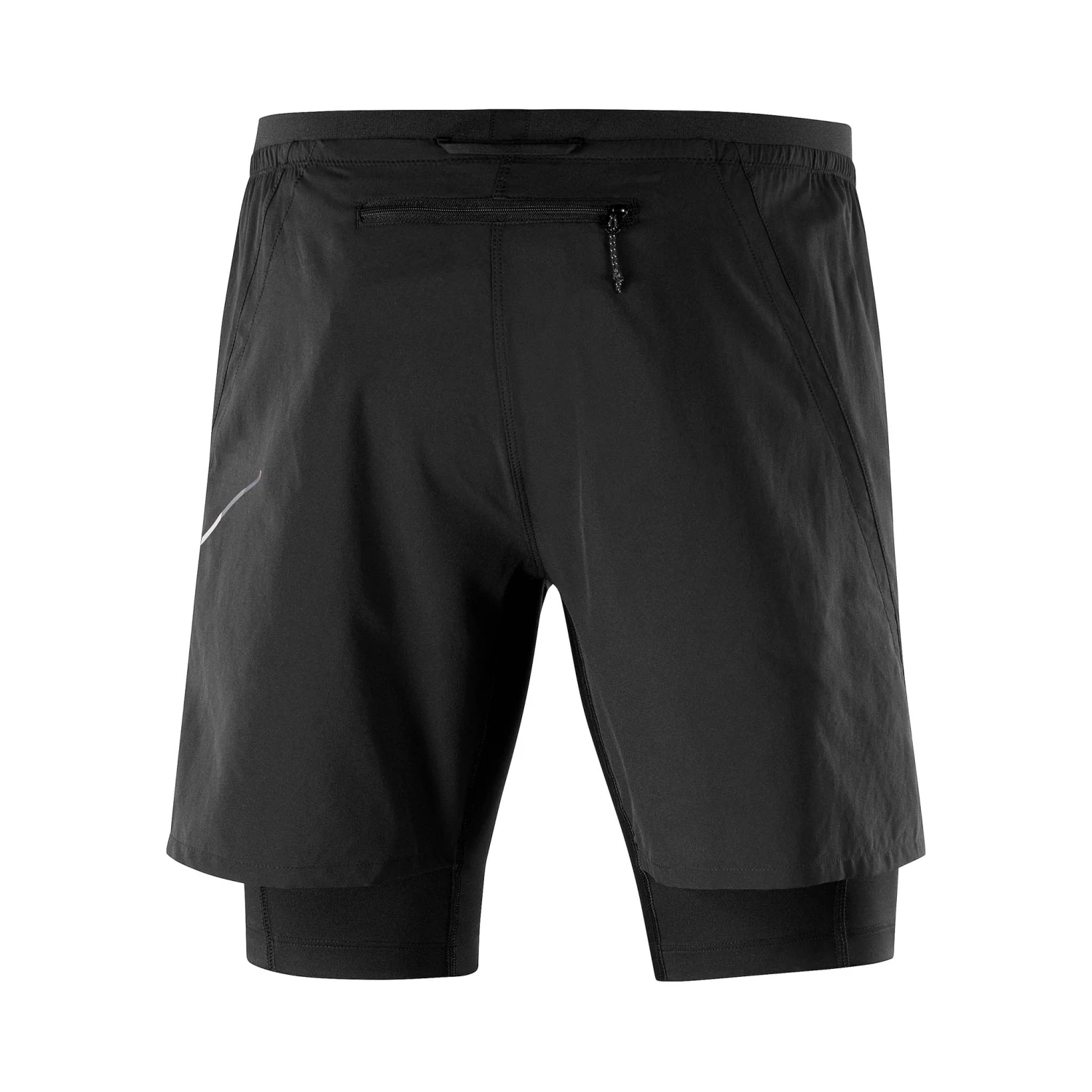 Salomon | Men's Cross Twinskin Shorts - Deep Black 5 Salomon | Men's Cross Twinskin Shorts - Deep Black - Image 3