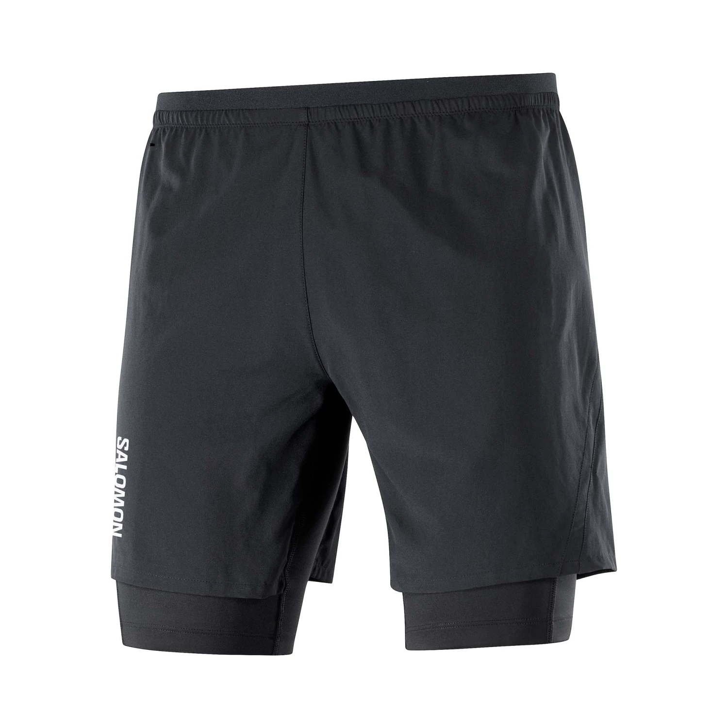 Salomon | Men's Cross Twinskin Shorts - Deep Black 3 Salomon | Men's Cross Twinskin Shorts - Deep Black