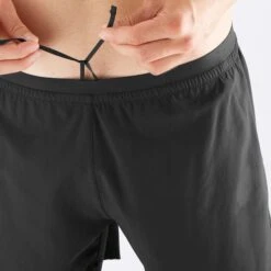 Salomon | Men's Cross Twinskin Shorts - Deep Black 14 Salomon | Men's Cross Twinskin Shorts - Deep Black -Deals Sportswear Store LC1868600 M Salomon CrossTWShorts waist