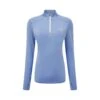 Ronhill | Women's Life Practice 1/2 Zip Tee - Lake Blue -Deals Sportswear Store RH 006486RH 00967 W Ronhill LifePractice12ZipTee front