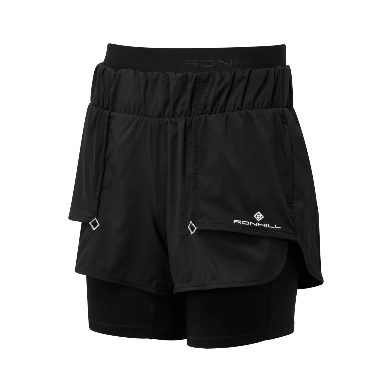 Ronhill | Women's Tech Twin Short - All Black 3 Ronhill | Women's Tech Twin Short - All Black
