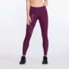 2XU | Women's Light Speed Mid-Rise Compression Tights - Beet -Deals Sportswear Store WA6523bBETBEF W 2XU LightSpeedMid RiseCompressionTights frontonbody