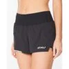 2XU | Women's Aero 2-in-1 3 Inch Short -Deals Sportswear Store WR6533BBLKSRF F 2xu aero2in13inshort side2 1