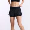 2XU | Women's Aero 2-in1 4 Inch Short -Deals Sportswear Store WR6861bBLK SRF W 2XU Aero2 in14InchShort frontonbody2