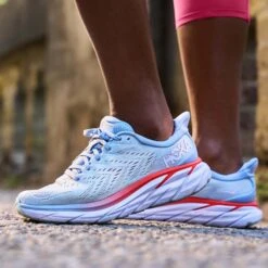 Hoka One One Hoka | Women's Clifton 8 Running Shoes - Blue Fog -Deals Sportswear Store clifton8 w lifestyle