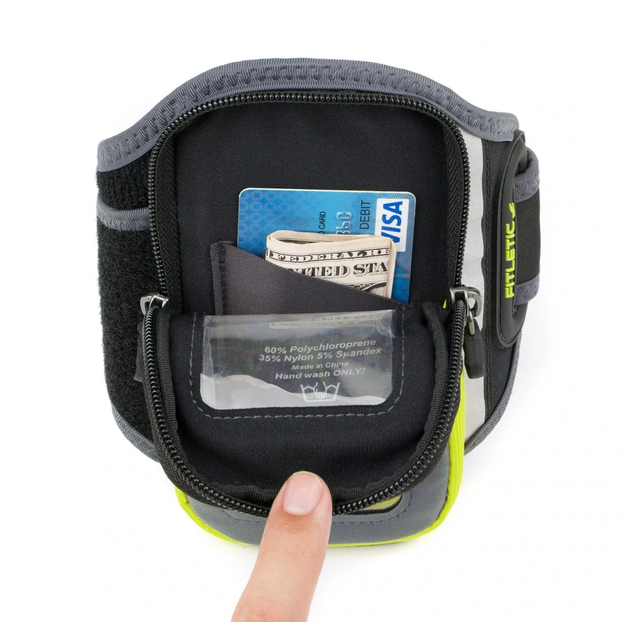 Fitletic | Unisex Forte Running Arm Band - Grey 6 Fitletic | Unisex Forte Running Arm Band - Grey - Image 4