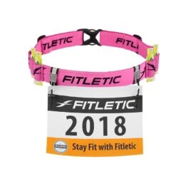 Fitletic | Unisex Race II Number Running Belt -Deals Sportswear Store race ii number belt black pink features 1